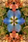 Flower and leaf design abstract. (AI Generated) Art Print
